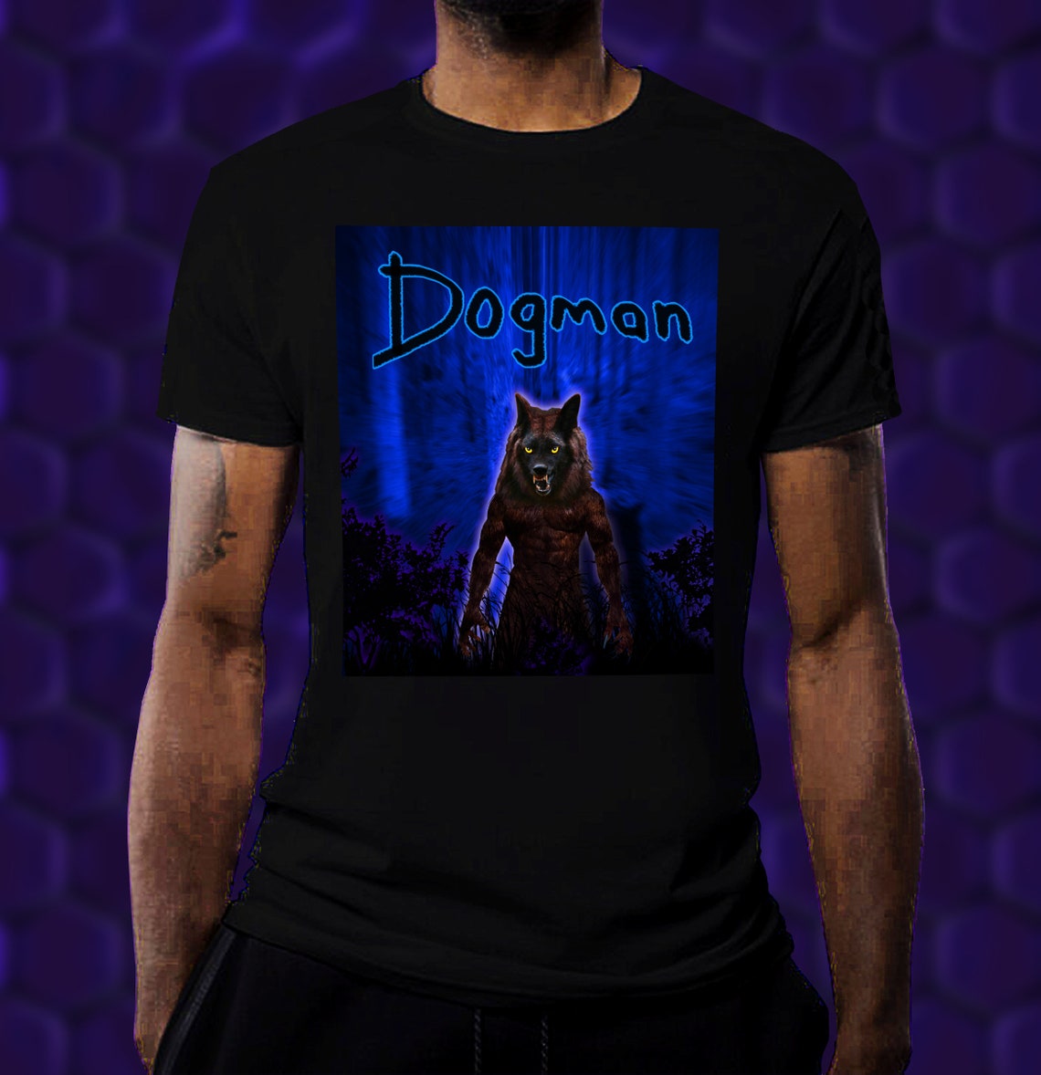 Dogman Cryptid Short Sleeve Black Unisex T-shirt for Men & Women - Etsy