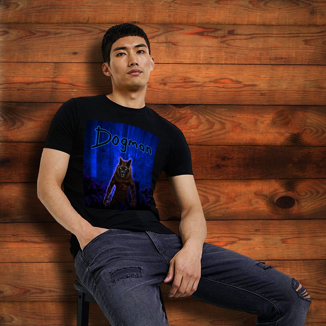 Dogman Cryptid Short Sleeve Black Unisex T-shirt for Men & Women - Etsy
