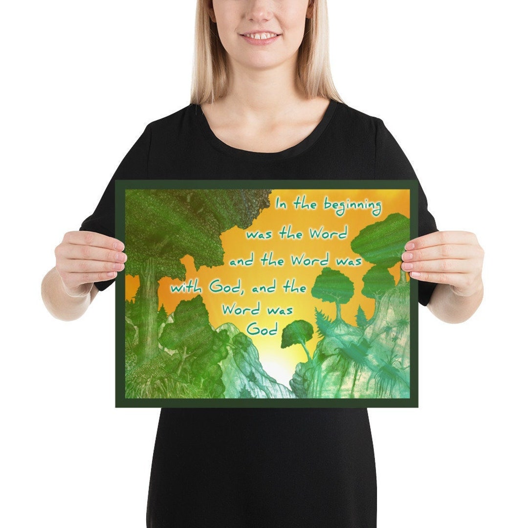 In the Beginning Was the Word Bible Scripture Verse Poster - Etsy