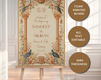 Engagement Welcome sign as Ring Ceremony Welcome Signs, Welcome Engagement sign as Roka signs Ring Ceremony sign & Indian Engagement Sign