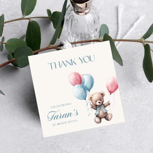 Bewerkbare verjaardagsbedankkaartjes afdrukbaar | Labels voor feesttassen | Bedanklabels voor kinderverjaardag | Cadeaukaartjes direct downloaden