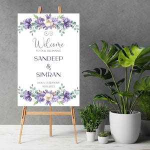 Engagement Welcome sign as Ring Ceremony Welcome Signs, Welcome Engagement sign as Roka signs Ring Ceremony sign & Indian Engagement Sign