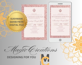 Sukhmani Sahib Path Einladung Vorlage | Digital | Personalisiert I Sukhmani Sahib Path I Jedes Alter I Path Einladung I Gurdwara Einladung