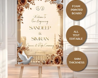 Engagement Welcome sign as Ring Ceremony Welcome Signs, Welcome Engagement sign as Roka signs Ring Ceremony sign & Indian Engagement Sign