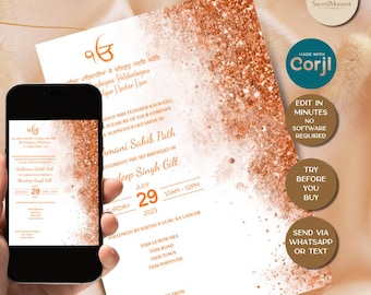 Editable Sukhmani Sahib Path Invitation, Sukhmani Sahib Path Digital Invitation, Akhand Path Invitation Birthday, Sehaj Path Invite Digital