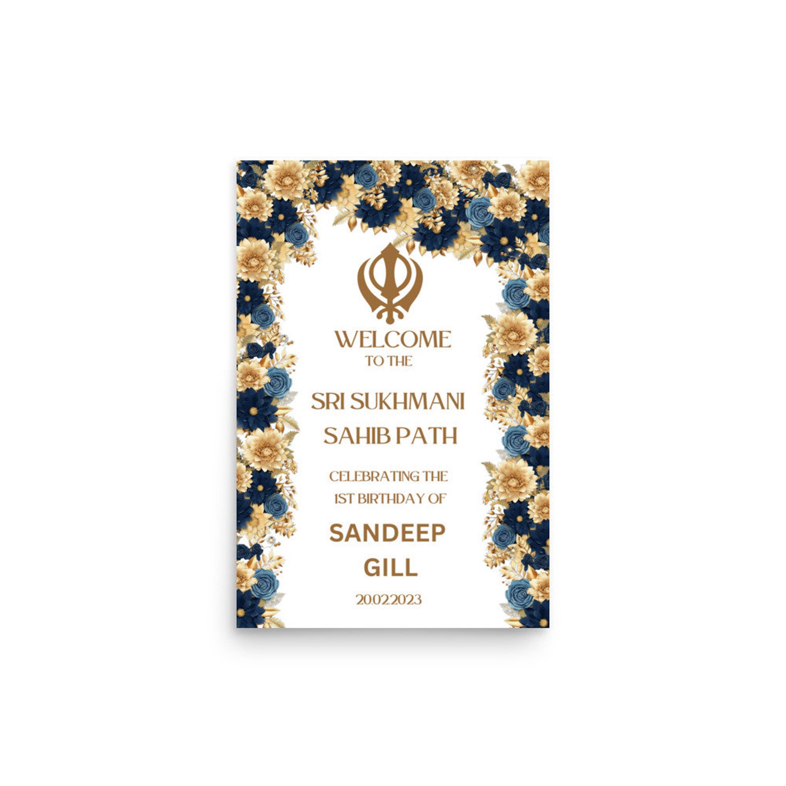 Sukhmani Sahib Path Welcome Sign Poster, Gurdwara Welcome Sign, Path ...