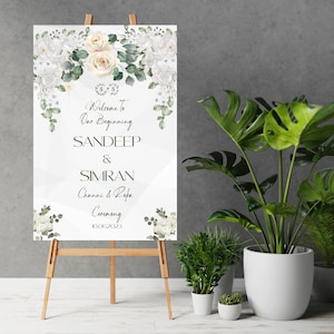 Engagement Welcome sign as Ring Ceremony Welcome Signs, Welcome Engagement sign as Roka signs Ring Ceremony sign & Indian Engagement Sign