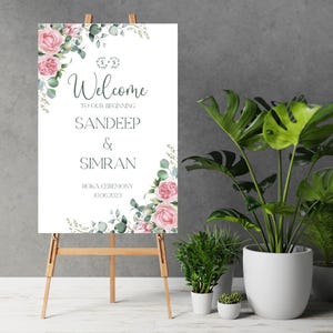 Engagement Welcome sign as Ring Ceremony Welcome Signs, Welcome Engagement sign as Roka signs Ring Ceremony sign & Indian Engagement Sign