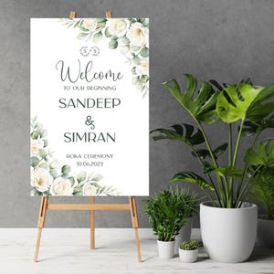 Engagement Welcome sign as Ring Ceremony Welcome Signs, Welcome Engagement sign as Roka signs Ring Ceremony sign & Indian Engagement Sign
