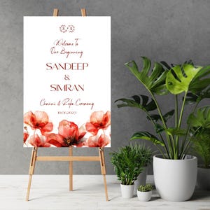 Engagement Welcome sign as Ring Ceremony Welcome Signs, Welcome Engagement sign as Roka signs Ring Ceremony sign & Indian Engagement Sign