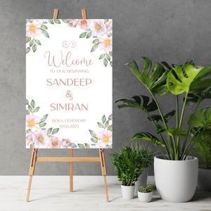Engagement Welcome sign as Ring Ceremony Welcome Signs, Welcome Engagement sign as Roka signs Ring Ceremony sign & Indian Engagement Sign