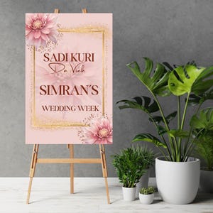 Punjabi Wedding Welcome Sign: Indian Wedding Foam Decor