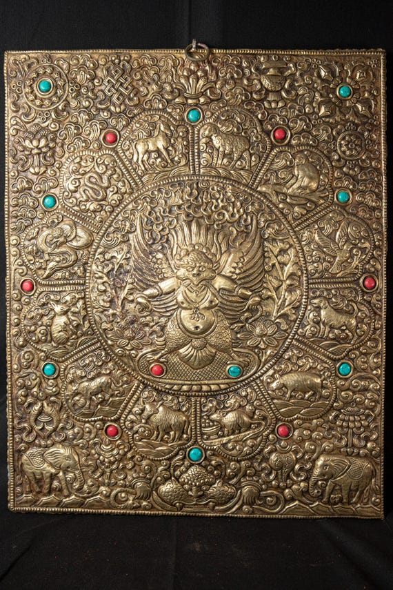 金属製彫刻 十二支デザイン　骨董品　曼荼羅 金属製彫刻 十二支デザイン 骨董品 曼荼羅 【公式通販】