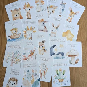Meilensteinkarten Baby erstes Jahr "Boho"
