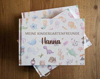 Freundebuch Kindergarten für 30 Kinder + 20 erwachsene Familienangehörige/Erzieher personalisiert