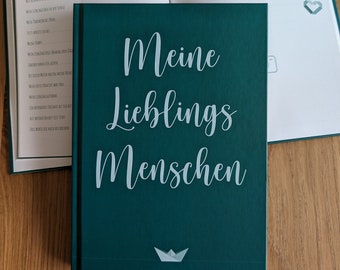 Freundebuch Erwachsene für 40 Lieblingsmenschen dunklgrün/forest