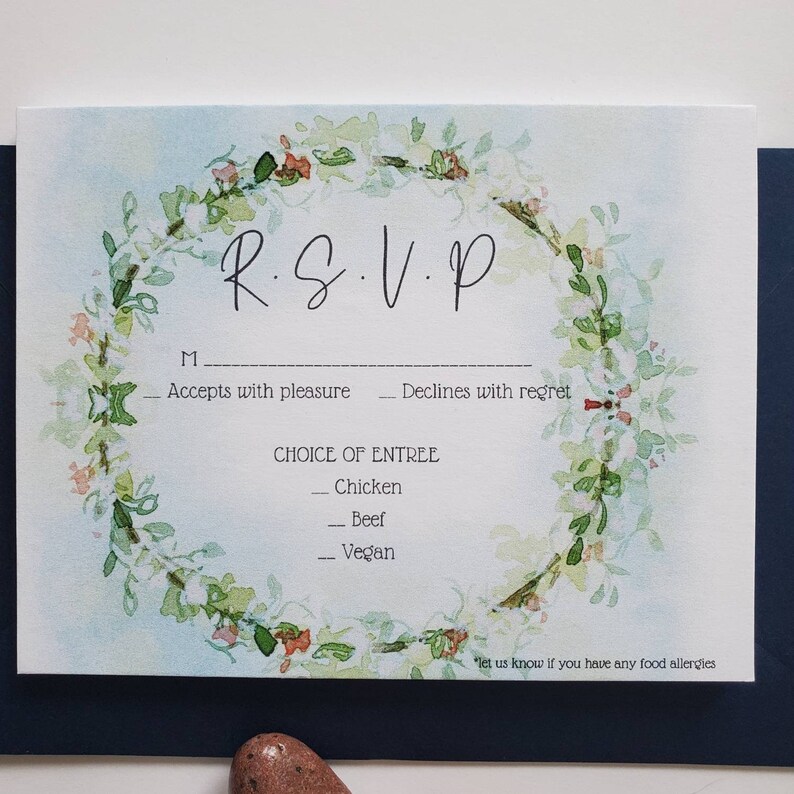 Hand Painted Wedding Invitation Suite, Customized Watercolor Painted Invitations, Custom Wedding Map and Schedule, Save the Date, RSVP Cards image 4