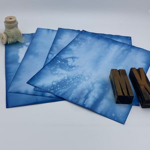 Carta Tie Dye Finta Blu Indaco per Junk Journal, creazione di biglietti e altri lavori di carta