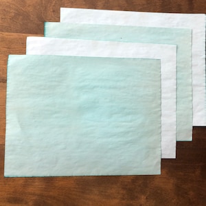Aqua Food Colour Dyed Paper for Junk Journals - 8 1/2&quot; x 11&quot;