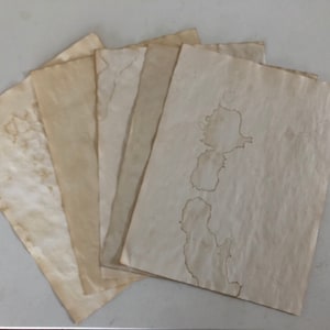 Papéis tingidos de café para revistas indesejadas _ 8 1/2" x 11"