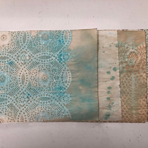 Papéis tingidos com tinta café e água para diários de sucata, scrapbooking, fabricação de cartões e artesanato em papel - 8 1/2" x 11"