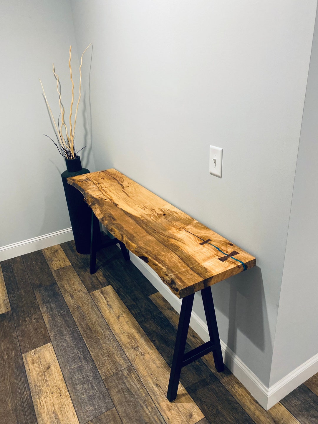 Live Edge Entryway/console Table Etsy