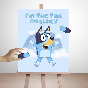Bluey Pin the Tail on Bluey Party Favors Bluey Birthday Party - Etsy Norway
