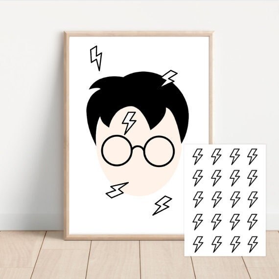 Pin the Scar on the Wizard / Wizard Party Game / Wizard Theme - Etsy Ireland