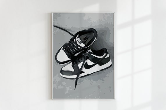 Tableau Nike Air Jordan Noir  Black and white canvas, Wall canvas, Wrapped  canvas art