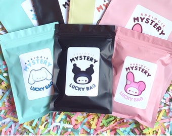 Bolsas sorpresa misteriosas de la suerte | Bolsa de regalo | Accesorios Kawaii, lindos artículos de papelería, llaveros, pegatinas y joyas.