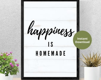 Happiness is Homemade Printable Wall Art Abstract Print Instant Digital Download