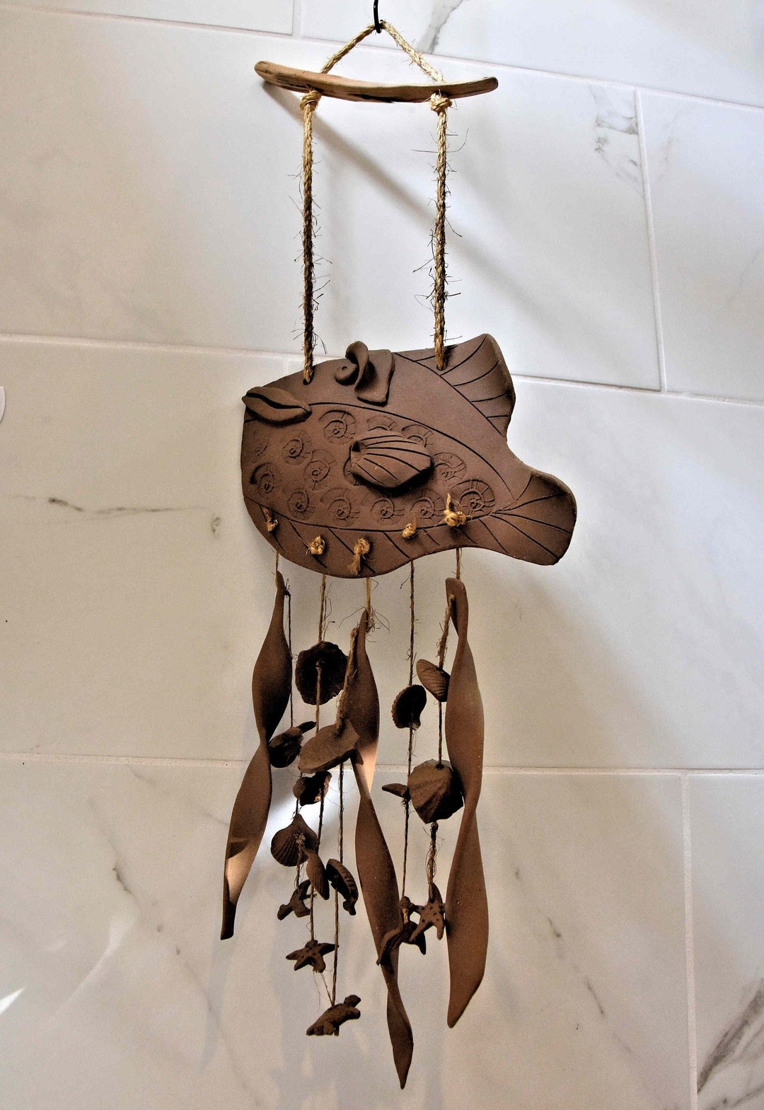 Ceramic Fish Wind Chime Etsy