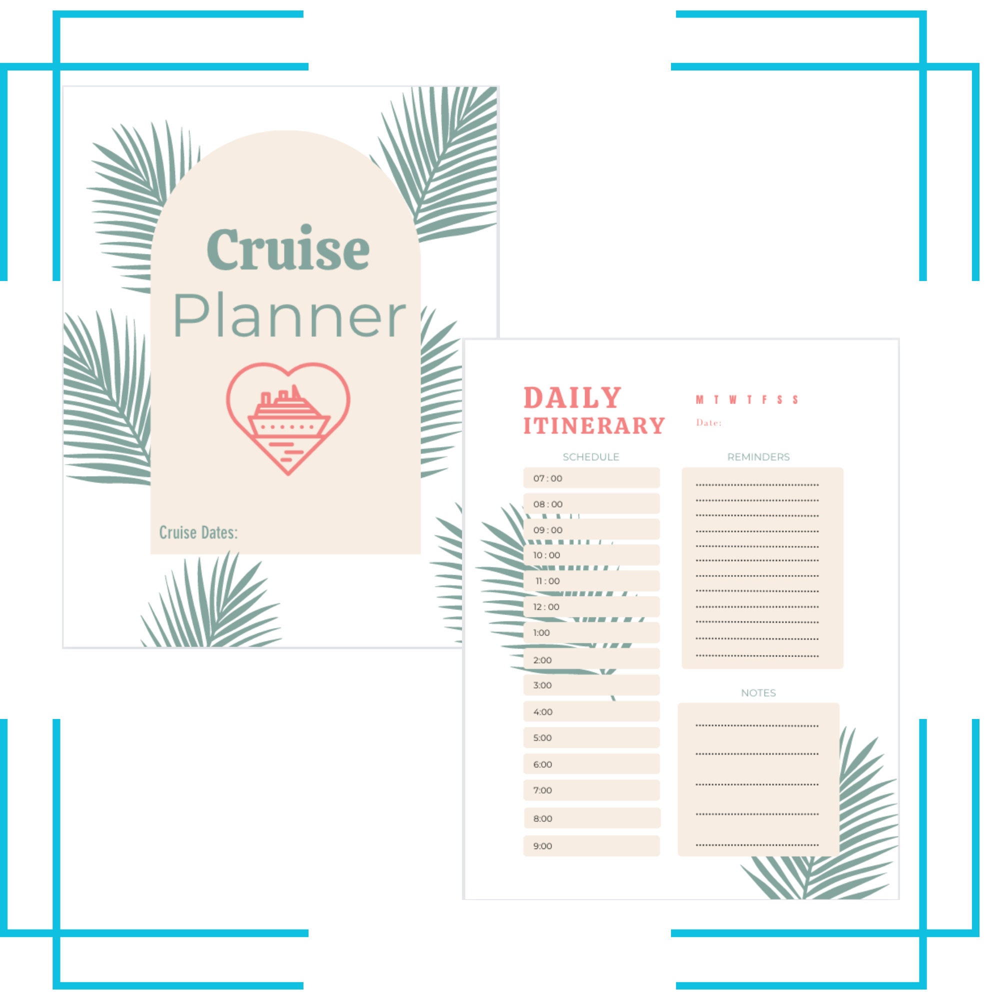 Printable Cruise Planner Template Editable in Canva Travel Planner Printable Cruise Planner Template Editable in Canva Travel Planner