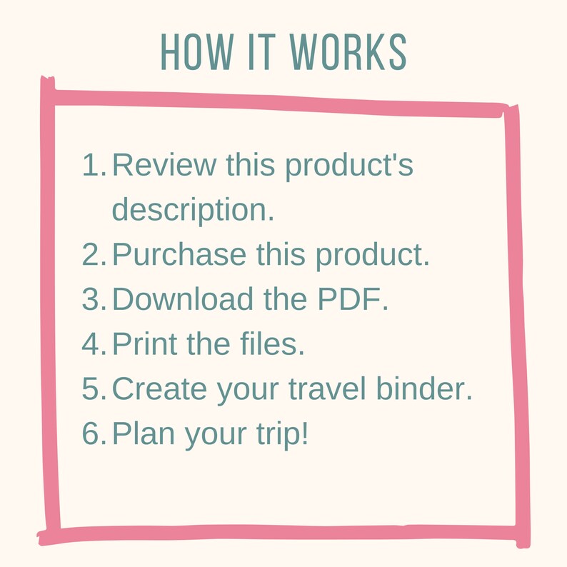 Printable Travel Planning Template | Instant Download | Travel ...