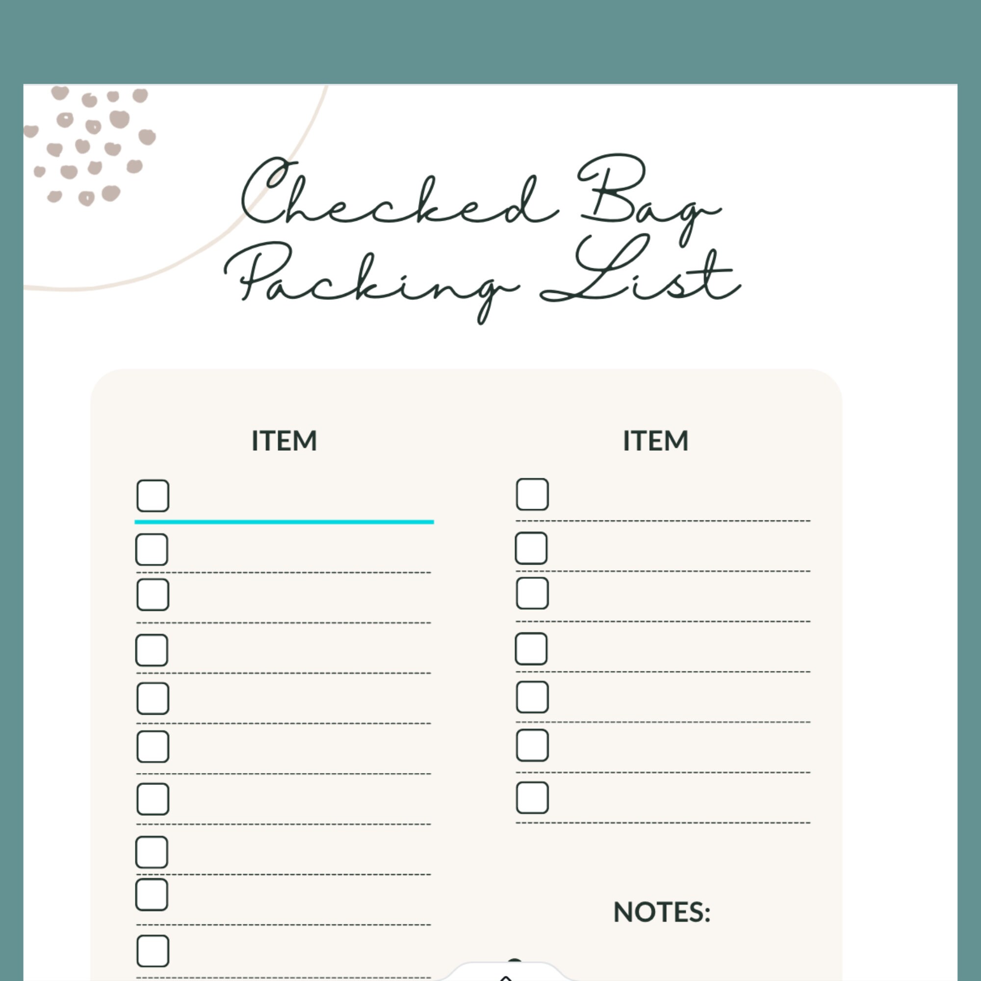 Printable Travel Planning Template | Instant Download | Travel ...