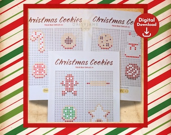 Biscuit de Noël, motifs perle, bricolage pour les fêtes (téléchargement numérique)
