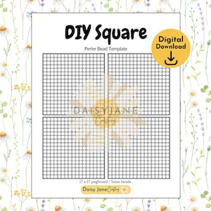 DIY Square Perler Bead Pegboard | Hama Beads Fuse Beads | Crafts & Activities for Kids