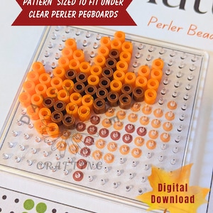Mönster med pärlor i höst, mallar med fuse-pärlor i höst, mönster med hamapärlor, höstpyssel för barn, digital PDF bild 2