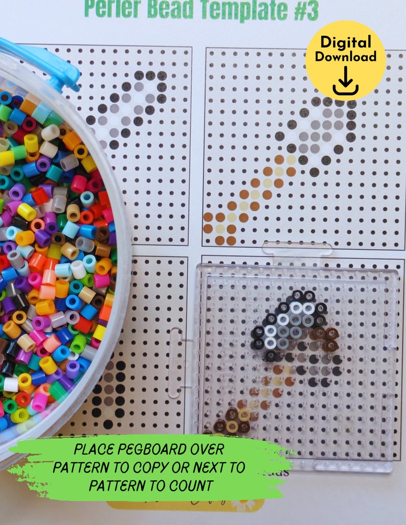 Minecraft Perler Bead Hama Bead Fuse Bead Bundle Steve Etsy