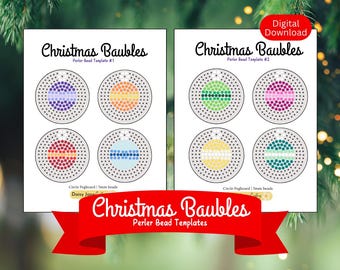 de Noël en perles perlées | Bricolage pour enfants (téléchargement numérique)