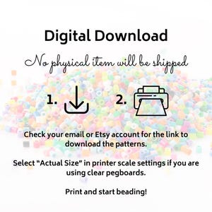 Mönster med pärlor i höst, mallar med fuse-pärlor i höst, mönster med hamapärlor, höstpyssel för barn, digital PDF bild 5