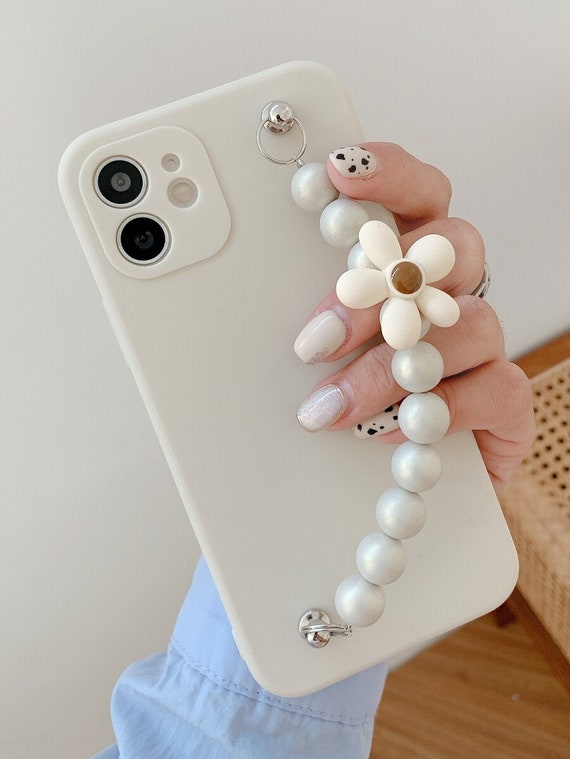 Flower Decor Beaded Hand Strap Phone Case Etsy Australia Wishupon
