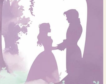 Whimsical Baby Girl artwork, Magic Kingdom Fairy castle nursery art Print, purple Storybook nursery decor, Pink Gallery wall art for kids