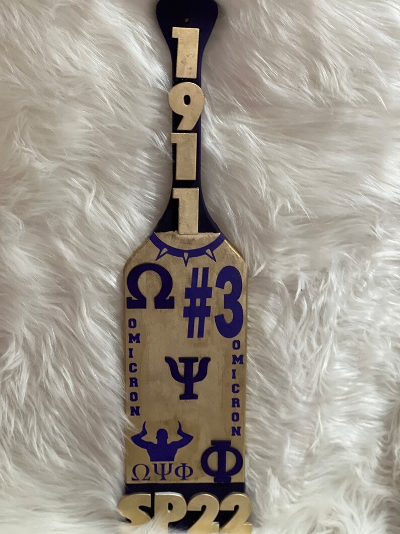 Omega Psi Phi Custom Paddle Etsy