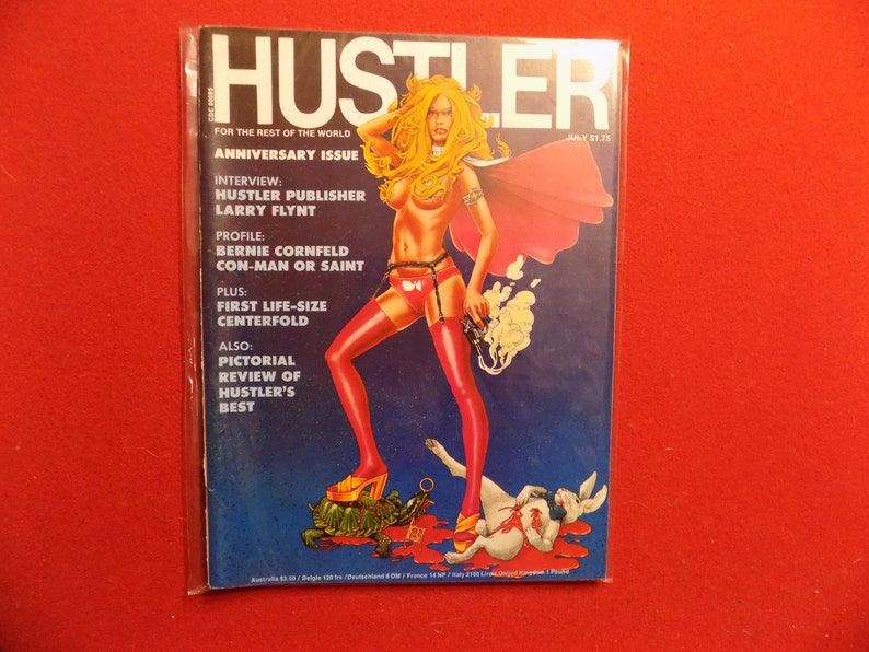 Vintage Hustler Magazine July 1975 First Anniversary Issue Etsy