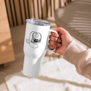 Suriel Tea Co. Travel Mug w/ Handle | Stylish ACOTAR-Themed Travel Mug for Tea Lovers | Perfect Gift for On-the-Go Sippers