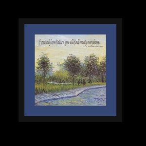 Van Gogh Nature Quote - Lane in Voyer d'Argenson Park in Asnières Wall Art Digital Download Home Decor