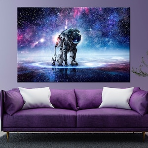 Astronaut modern printable canvas wall art prints Astronaut Space print Universe wall art Living room decor NASA canvas Space canvas art