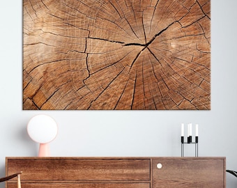 Tree Texture Canvas Print: Abstract Wood Trunk Wall Art, Ready to Hang