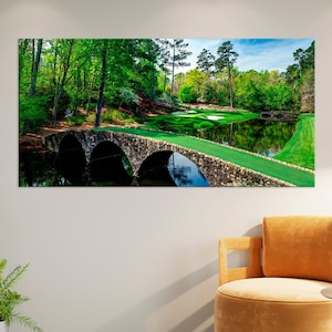 Augusta National Golf Club printable canvas wall art prints Golfing Course wall art Amen Corner Golf gifts Golf Club decor Large canvas art